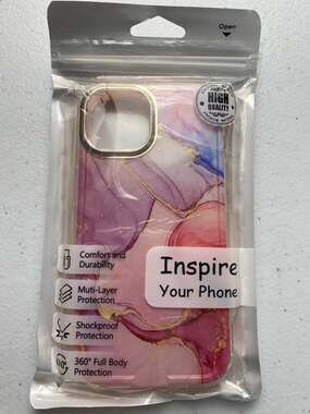 Inspire Pink Purple Blue Abstract iPhone 13 (2021) Phone Case New in Package